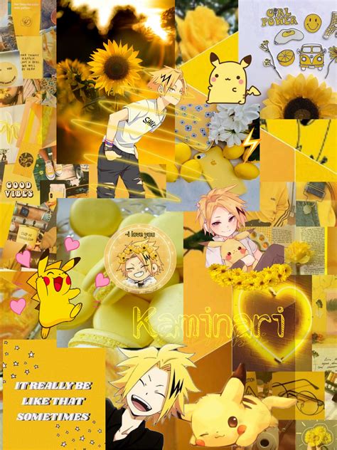Denki Aesthetic Yellow Wallpaper Cute Anime Wallpaper Anime