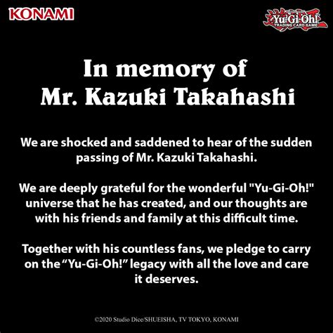 Yu Gi Oh Creator Kazuki Takahashi Passes Away At 60 Sankaku Complex