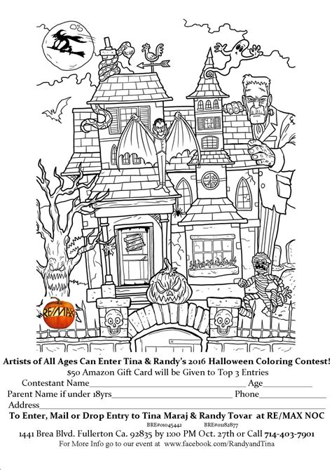 Win50 T In Halloween Coloring Contest By Tina Maraj