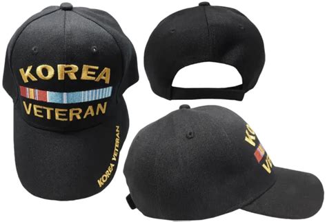 KOREA VETERAN RIBBONS Ball Cap Army Navy USAF Korean War Vet Hat PicClick