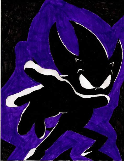 Download Dark Sonic Drawing Wallpaper
