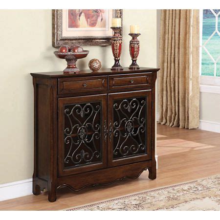 Comparison shop for powell entry table home in home. Light Cherry Scroll 2-Door Console Table | Kirklands ...