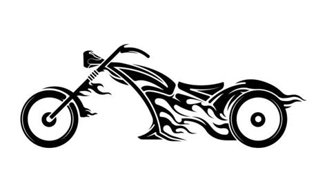 Tribal Motorcycle Tattoos Silhouette Stock Photos Pictures And Royalty