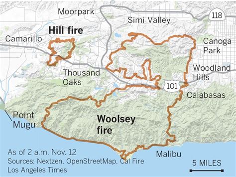Los Angeles Map Of Fires Map Of World