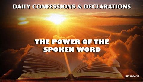 Daily Confessions And Declarations The Power Of The Spoken Word My Daily Confession By