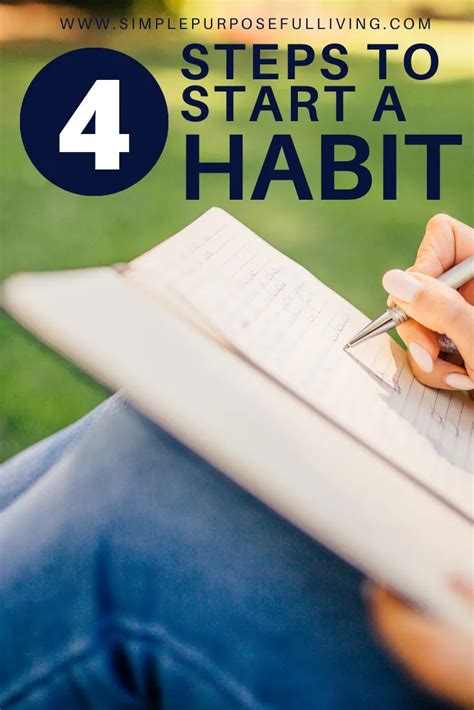 4 Steps To Start A Good Habit Simple Purposeful Living Good Habits