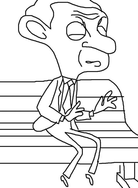 Mr Bean Coloring Pages Learny Kids