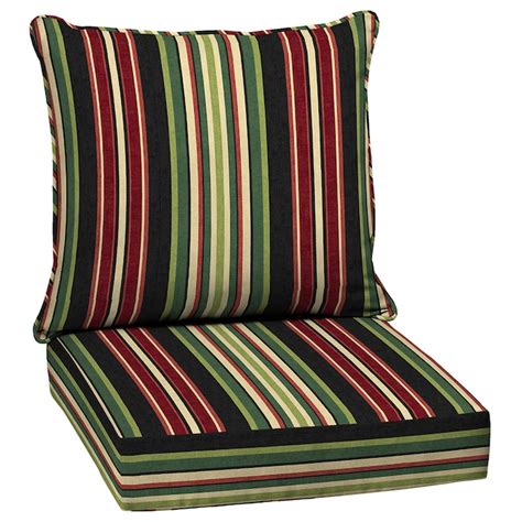 Garden Treasures 2 Piece Sanibel Stripe Deep Seat Patio Chair Cushion In The Patio Furniture