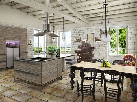 Contemporary Kitchen With Rustic Design By Toyo Digsdigs