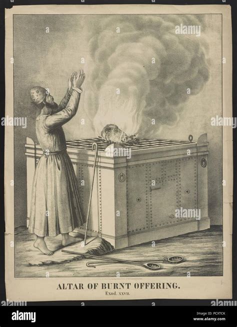 Altar Of Burnt Offering Exod Xxvii Lithy Of A Kollner Phila H
