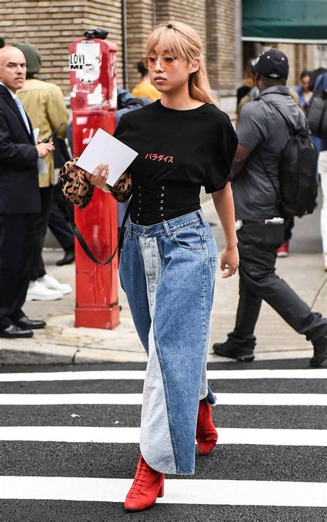Denim Street Style From New York Fashion Week Ss18 The Jeans Blog