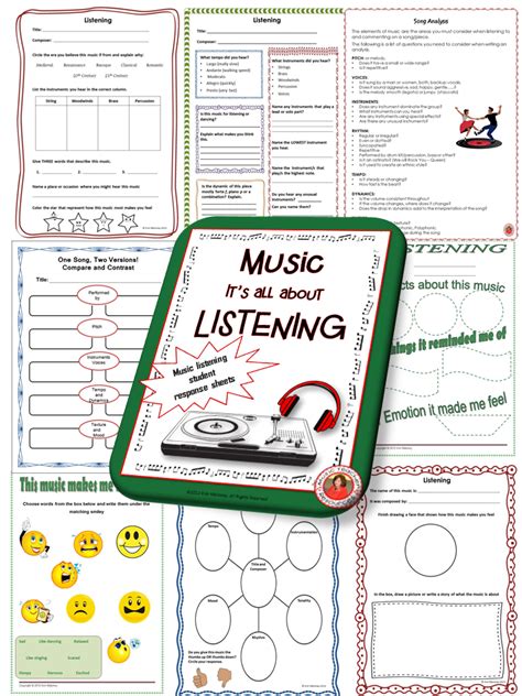 Music Listening Journal Worksheets By Musicteacherresources Teachers