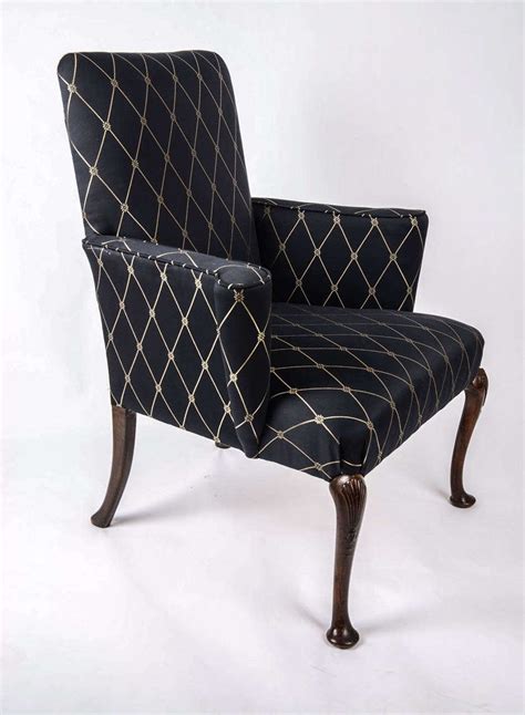 George First Period Wing Armchair Walnut Fine Carving English Circa