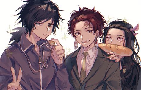 Giyu , Tanjiro and Nezuko | Anime, Slayer anime, Naruto art