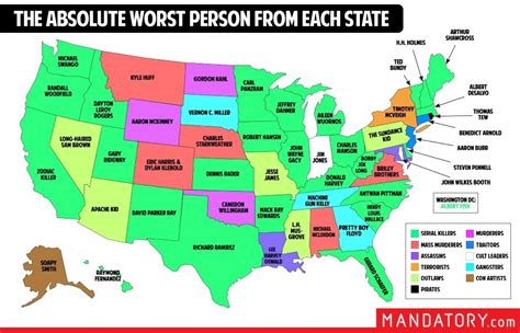 This Map Shows You The Worst Person From Each State In America