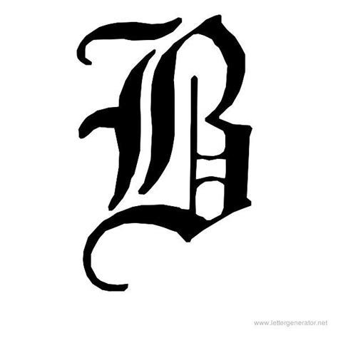 English Gothic Font Alphabet B Old English Alphabet Old English B