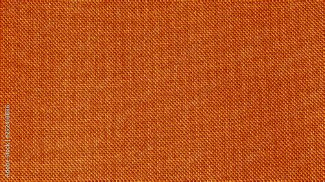 Orange Woven Fabric Texture Textile Background Closeup Stock Photo