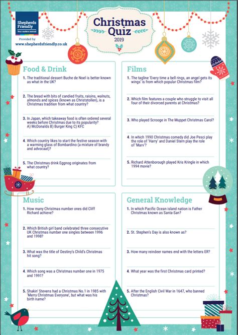 Copyright © 2021 infospace holdings, llc, a system1 company Christmas Quiz 2019 | Shepherds Friendly