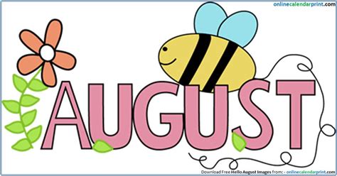 August Images Clipart | Welcome august quotes, Hello august images ...