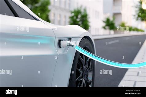 High Speed Charging Station For Electric Vehicles On City Streets With