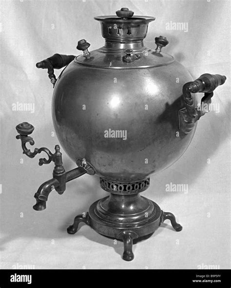 The Ball Shaped Brass Samovar Made In The 19th Century Second Half At