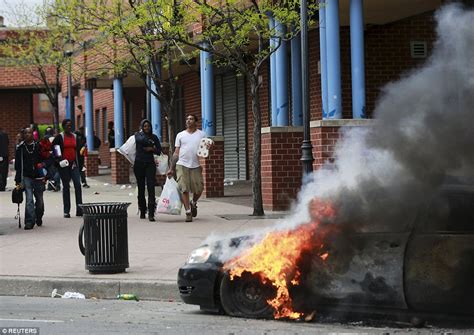 Violent Clashes Between Baltimore Police And Protesters Turn City Into