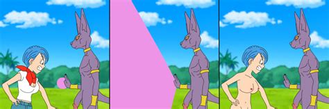 Rule 34 Assisted Exposure Beerus Bulma Briefs Clenched Teeth Dragon