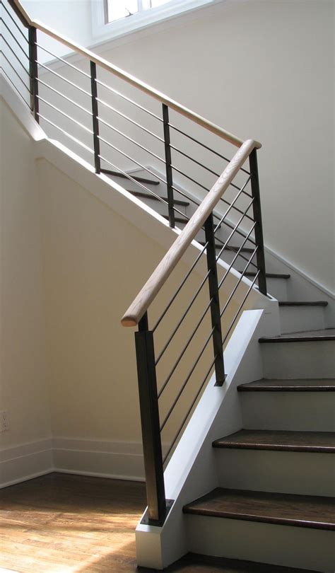 Outdoor stair rail simple railing pipes. Hand Crafted Goldman Stair Railing by Eric David Laxman ...