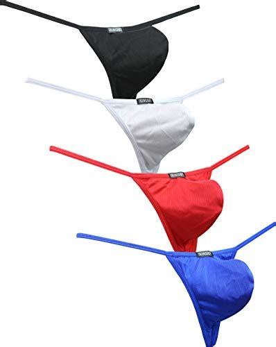Buy Ikingsky Mens Big Pouch G String Sexy Low Rise Bulge Thong