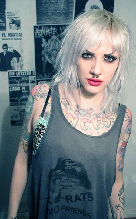 mallim shirt punk girl dbeat hair mohawk white hair crust punk girl hair punk rock hair