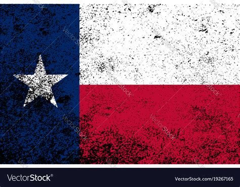 Texas State Flag Grunge Royalty Free Vector Image
