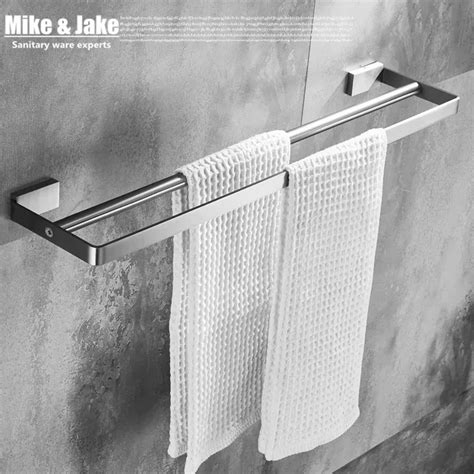 sus 304 double towel bar 50cm towel holder solid brass made chrome finished bathroom products
