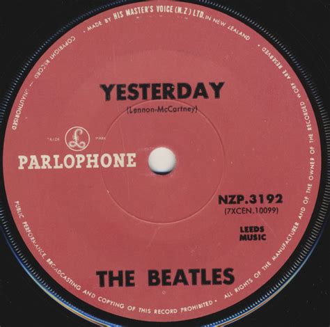 The Beatles Yesterday 1965 Vinyl Discogs