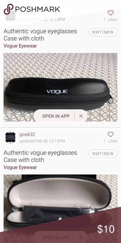 Authentic Vogue Eye Glass Case With Cloth Vogue Eyewear Vogue Eyeglasses