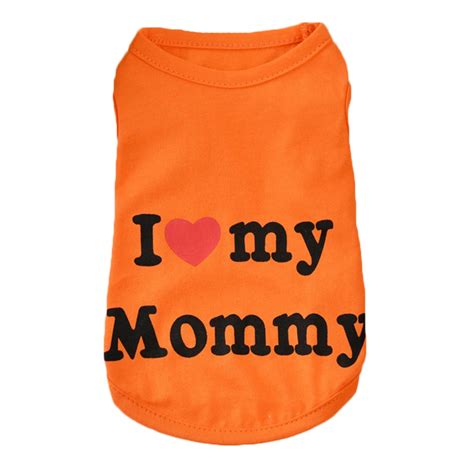 Lovely Cute Leisure Pet Vest Dog Clothes Pet Cloth I Love My Mommy