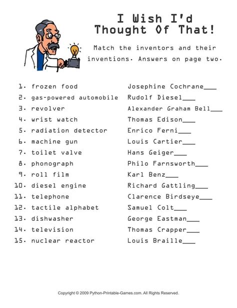 Pop Culture Games Inventor Name Trivia