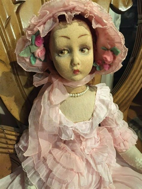 Rare Early 1920s Lenci Boudoir Lady Doll Model 165 26 Inches