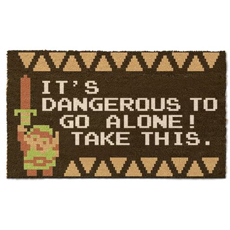 Legend Of Zelda Its Dangerous To Go Alone Take This Outdoor Doormat
