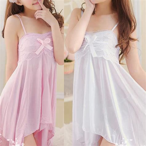 Buy Sexy Women Lingerie Silk Nightgowns Sexy Lace Bowknot Sleeping