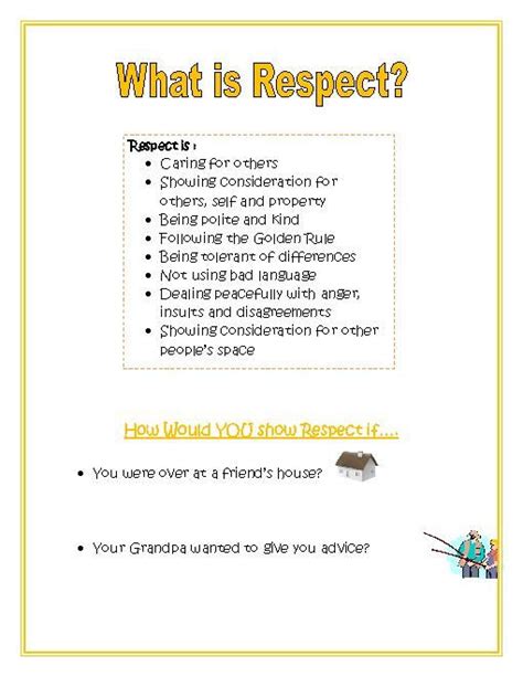 Worksheets On Respect Free Worksheets Library What Is Respect