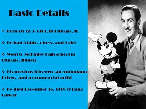 Ppt Biography Of Walt Disney Powerpoint Presentation Free Download