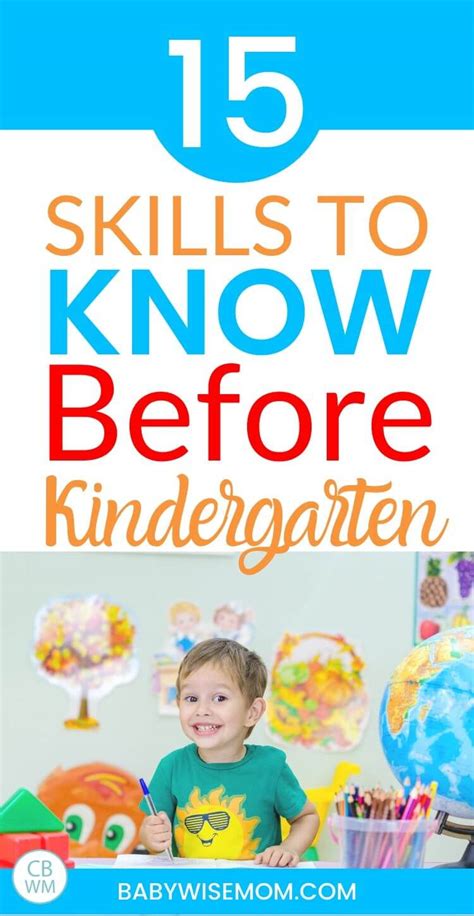 15 Things Your Child Needs To Know Before Kindergarten Babywise Mom