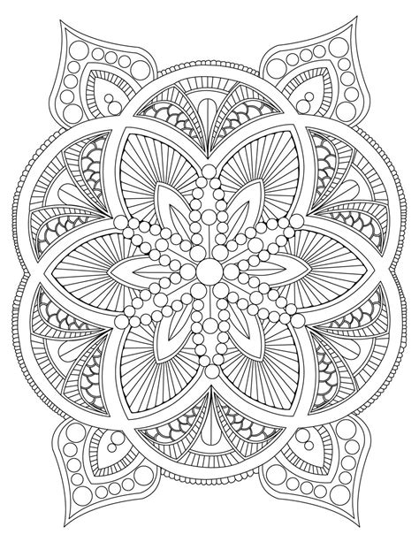 Easy patterns for adults contains simple yet beautiful designs to color. Abstract Mandala Coloring Page for Adults Digital Download ...
