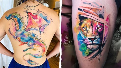 Tatuagens Coloridas Aquarela Feminina E Masculina Youtube