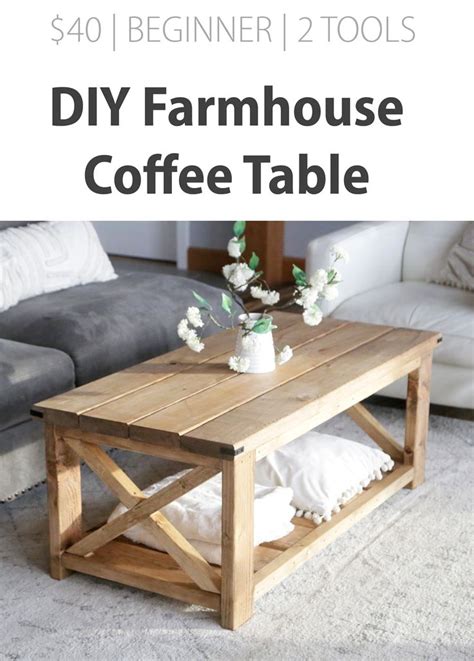 Opdater dit syn på budgetmøbler ved at se på disse overkommelige køber. Farmhouse Coffee Table Beginner/Under $40 | Ana White in ...
