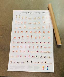Ashtanga Primary Series Practice Chart Yoga Poses Poster 24x36 Inch