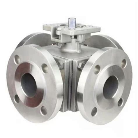 Ss Four Way Ball Valve Flanged Material Grade Ss304 At Rs 15690