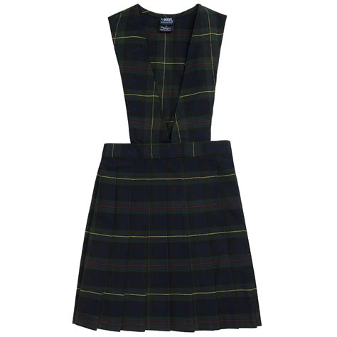 At School By French Toast Green Plaid V Neck Pleated Jumper Clothing