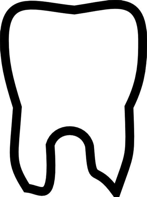 Tooth Outline Clip Art At Vector Clip Art Online Royalty