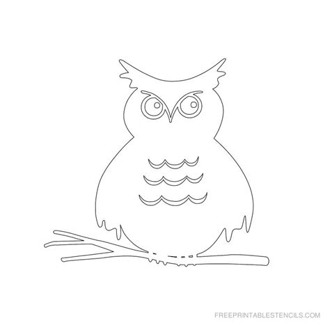 Free Owl Stencil Printable Printable Templates